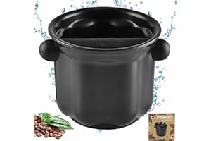 Vusddy Boîte à Marc de Café, Boîte à Café Heurtoir, Récipient à Café Moulu, Boîte de Lancement de Marc de Café Moulu en Plastique ABS écologique avec Barre de Frappe en Métal Amovible Cafetière