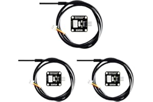 Gikfun DS18B20 Waterproof Digital Temperature Sensor with Adapter Module for Arduino Diy(Pack of 3 Sets) EK1183U