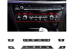 TTCR-II 12PCS Kompatibel mit BMW A/C Heizungsschalterknopf für 5er F07/F10/F11, 6er F06/F12/F13, 7er F01/F02/F03/F04, 61319313923 Lüfterknopf Klimaanlage Ersatz F10 Klimaanlage Bedienfeld Tastenkappen