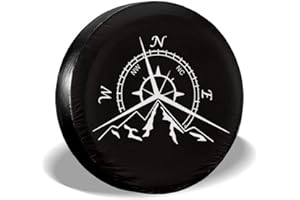 Hokdny Reserveradabdeckung,Radreifenabdeckung,70-75cm Radabdeckung Wetterfest Reifenschutz Schmutzfest Universal Ersatz Reifen Abdeckung für LKW SUV RV (Bergkompass Abenteuer),15inch