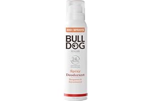 BULLDOG - Skincare for Men | Bergamot & Sandalwood Spray Deodorant | Men's Natural Deodorant | 125ml