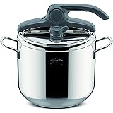 Lagostina Irradial Control Lagoeasy'UP Pentola a Pressione 7 L in Acciaio Inox 18/10 Ø 22 cm, Pentola Induzione e Gas, Coperc