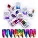 Born Pretty 9 Rolls/Set Gradient Starry Nail Foil Paper Red Gold Blue Manicure Nail Art Sticker 2.5*120cm 9 Colors