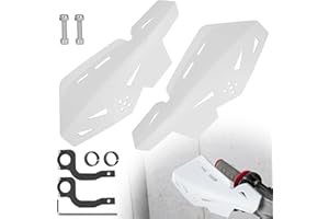 JIAYAN 7/8'' 22mm Dirt Bike Handguards, Lenker Hand Guards Protektor mit CNC Halterung Paar für Motocross ATV SX SXF EXC XCW KLX KX LTR TRX - Weiß