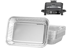 WEBROIL Grill Drip Pan Liner for Ninja OG700 OG701 OG751 Series Woodfire Smoker Accessories,Aluminum Disposable Foil Grease Liners Compatible with Weber Q/Spirit/Genesis Gas Grill,15 Packs