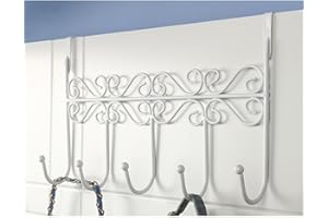 Aulley Fünf Haken Handtuch Kleider Hut Tasche Über Tür Badezimmer Kleiderbügel Hängen Mantel Stoff Weiß