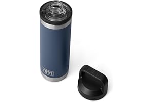 YETI Rambler Bottle Chug, Vaccum Insulated Stainless Steel Bottle with Leakproof Chug Cap, Navy, 18 oz (532 ml)