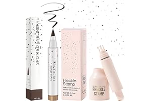 SHOPPGO Lapiz Pecas, Sello de Pecas, Freckle Pen, Pecas Maquillaje Waterproof, Resistente al Agua y de Larga Duración, Efecto de Pecas Naturales Realistas (Marrón Claro)