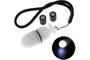 SecurityIng 1 luce stroboscopica subacquea per immersioni notturne, luce LED lampeggiante di sicurezza, luce di sicurezza lucciola, fascio di luce 200 m, durata 200 ore sott'acqua, con batteria,