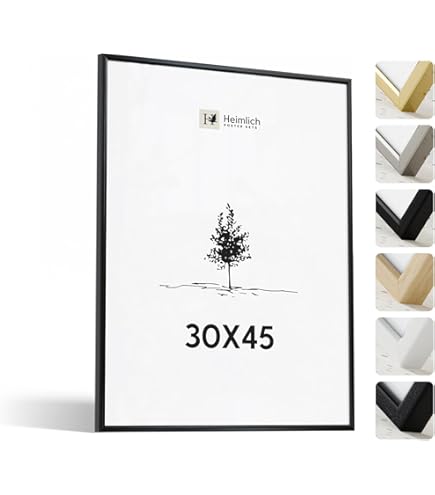 Set 3 zwarte frame fotolijsten 43 x 53 met posters - Domestica Interior Design