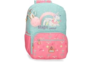 Enso Magic summer mochila infantil, mochila escolar, fabricada en Poliéster, ruedas dobles de giro multidireccional, Múltiples formas de usarlo, rosa y azul