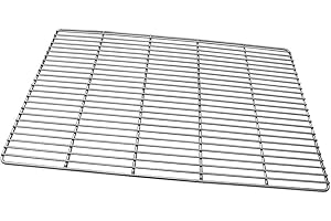 MELKO 60 x 40 cm Grill en acier inoxydable Barbecue Grille rectangulaire grille en fonte Embout rectangulaire