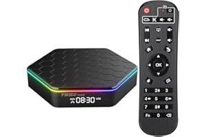 IDEALROYAL Android TV Box, Android 12.0 TV Box Allwinner H618 Quadcore 4GB RAM 32GB ROM Support 6K 3D 1080P 2.4/5.0GHz WiFi BT5.0 10/100M Ethernet HDMI 2.0 H.265 Smart TV Box