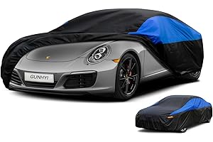 GUNHYI Car Cover Waterproof Breathable Large, Full Car Cover Rain Dust Sun UV Protection Fit for Porsche 911, Audi A3, BMW 2 Series, Mercedes CLA, Skoda Octavia etc. Fit Coupe Saloon (450 To 470cm)