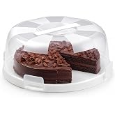 Snips, Cake Holder, Transport Box for Cakes, Cake Container with 4 Safety Locks, 28 x 9 cm, Made in Italy, 0% BPA and Phthala