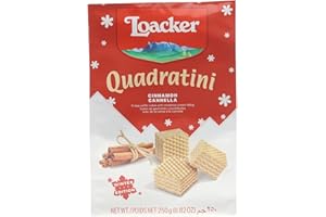 Loacker, Winter Edition Quadratini Cannella, Cialde di Wafer Farcite di Deliziosa Crema alla Cannella, Snack Dolci, Merenda e Snack, Idea regalo, 1 Confezione da 250 g