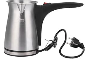 GAEIRT Cafetera eléctrica de inmersión de 800 W y 500 ml, calentador de leche y café, olla pequeña de acero inoxidable para uso doméstico, 14 x 11 x 11 cm/5,5 x 4,3 x 4,3 pulgadas
