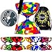 Produktbild Jester Profi Diabolo Set (8 Designs) mit Diabolo Alu Handstäbe und Diaboloschnur + Erfahren Diabolo Tricks DVD (auf Deutsch) & Flames N Games Reisetasche. (Schwarz/Vert)
