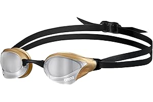 arena Cobra Core Swipe Occhialini Nuoto da Gara Unisex Adulto, Occhialini Piscina con Lenti Curve, Anti-Appannamento, Protezione UV, 5 Ponti Nasali Intercambiabili