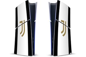 Head Case Designs Licenza Ufficiale Juventus Football Club Strisce Nere Arte Vinile Sticker Gaming Pelle Adesivo Compatibile con Sony Playstation 5 PS5 Slim Digital Edition Console