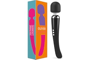 Oliver James Personal Massager Großer kabelloser elektrischer Massagestab - 20 verschiedene Vibrationsarten 8 Geschwindigkeit