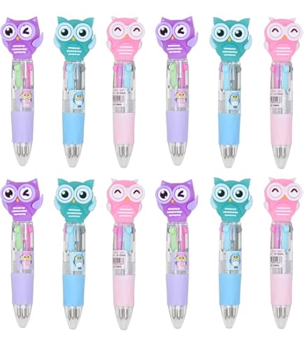 6 Gel-Stifte Set - 0,5 Mm, Schwarze Tinte, Süße Cartoon-Designs, Für Schule & Büro