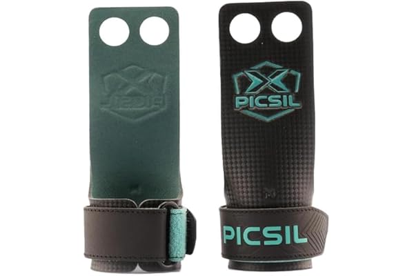 PICSIL Calleras Falcon para Cross Training y Gimnasia | Material de Fibra de Carbono | Uso con Magnesio | Agarre en Todas Superficies y Tipo de Barras