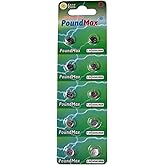 10 Adet AG4 376 377 SR626 SR626SW LR66 1.5v PoundMax D&uuml;ğme pil, Alkalin saat pili, &ccedil;ocuklara dayanıklı ambalaj, k&uuml;&ccedil;&uuml;k elektro