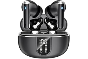 JBMI Cuffie Bluetooth, Auricolari Bluetooth 5.3 In Ear Stereo con 4 Microfono ENC, 60 Ore Cuffiette Wireless Cancellazione Rumore, Auricolare IP7 per iPhone e Androide (Nero profondo)