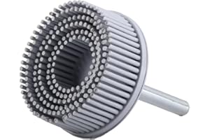 HILITAND Borstenscheibe mit Pleuel, Bohrmaschine Zubehör für Metall Feinbearbeitung Reinigung Polieren Schleifen Entgraten Entfernen von Rostkratzern(White 120#)