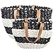 Produktbild Bastion Collections · Damen-Strandtasche | Korbtasche | Shopper ' Raffia ' 50cm · schwarz-weiß