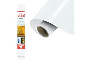 Siser® EasyWeed® Blanc opaque, 30 cm x 1 m, Film thermocollant à transfert thermique pour personnaliser les textiles, loisirs créatifs, certifié VeganOk et Oeko-Tex Standard 100 classe I