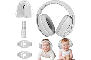 ECHOBUY Cuffie Neonato Antirumore 2 in 1 Protettori Acustici per Neonati Archetto Regolabile Protezione Acustica Ideale per il Sonno Feste Viaggi