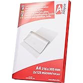 100 x Albyco A4 Lamination Sleeves - 216 x 303 mm - 2 x 125 (250) Micron | Albyco Glossy Lamination Sleeves - A4 Size - Profe