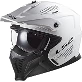 LS2, Casco jet modular moto DRIFTER solid white 2206, M