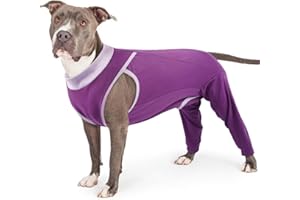 PUMYPOREITY Body Postoperatorio Perro, Respirant Traje Quirurgico Body Castracion Perros Camisa de Recuperación después Cirugía Codera Perros Patas Traseras Corsé de Recuperación(Morado, XL)