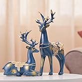 Amazon Basics Creative Resin Golden Reindeer Sculptures | Beautiful Home Decor Handicraft Resin | Elevates Energy of Your Roo