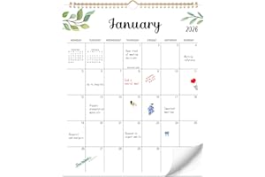 THBOXES Calendar 2026 UK, Large Wall Calendar 18 Months Jan 2026-Jun 2027, Family Calendars 2026 Month to View, for Daily Monthly Plan, 30 x 37 cm