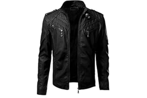 KOBILEE Giubbotto Pelle Uomo Elegante Bomber Vintage Giubbotto Moto Giubbino Leggera Aviatore 4 Stagioni Giubbotto Invernale Motociclista Marrone Giacca Moto Biker Taglie Forti Giacca Invernale Giacca Pelle