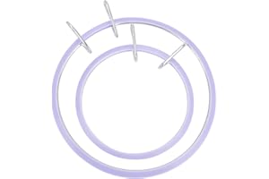 GORGECRAFT 2 Dimensioni Metallo Primavera Tensione Cerchi da Ricamo Tensione Punto Croce Cerchio Set Cerchio Rotondo Cornice Arte Artigianato per Cucito (4.7 Pollici, 6.6 Pollice)