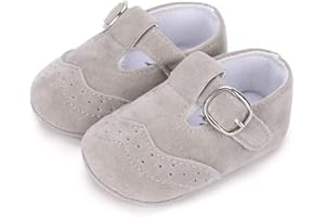 LACOFIA Zapatos Primeros Pasos Bebé Zapatillas Vestir de Bautizo Antideslizantes Calzado Bebé Niño Niña