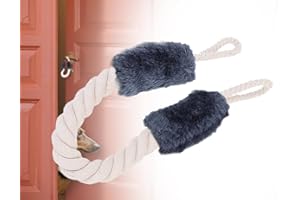 ZoeTekway Baumwolle Türstopper Klinke Blau Türkordel Klemmschutz für Türen Haustier und Kinder Fingerschutz