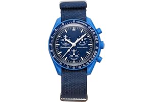 BBZ correa nylon 20mm Compatible con Omega X Swatch Moon Watches Men Women，Vivoactive 3, Forerunner 245/645, Vivomove HR, Galaxy Watch