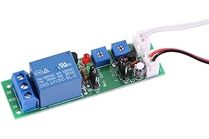 WALFRONT DC 5V 12V 24V Modulo Temporizzatore Ciclico Regolabile, Relè On/Off Timer di Ritardo(DC24V,0-30min)