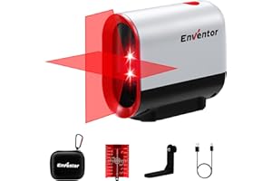 ENVENTOR Laser krzyżowo-liniowy, samopoziomujący laser liniowy 35 m ± 0,3 mm/m, moduł podwójnego lasera, IP54, poziomica laserowa z uchwytem magnetycznym, ładowanie przez USB i torba ochronna
