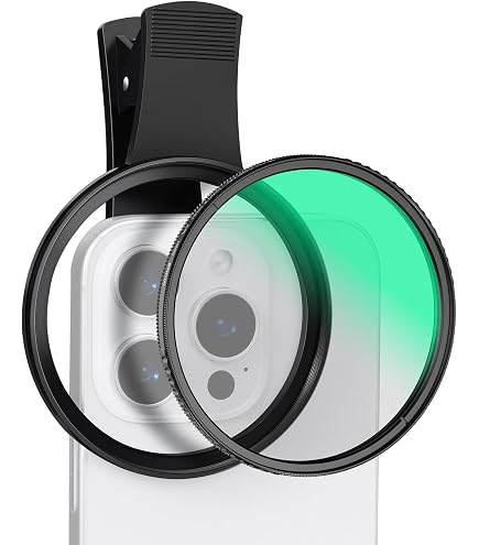 SYSTEM-S CPL - Filtro polarizzatore circolare, 52 mm, con clip per smartphone, colore: Nero