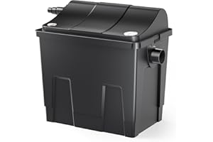 SunSun CBF-200A - 400 × 275 × 400 mm - Filtre Biologique Système de Filtration à 1 Chambre - pour 6000 l/h/capacité étang Max. 8000 l - avec Média Filtration