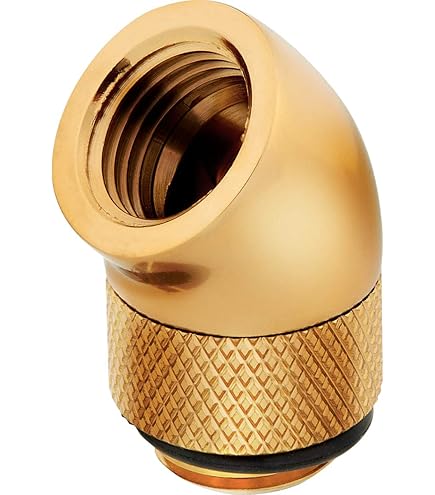 Corsair Hydro X-serie, XF-compressie 10/13 mm (3/8 inch of 1/2 inch) ID/OD-koppelingen, vier stuks (G1/4 inch BSPP-poortdraden, solide messing duurzaamheid, compatibel met extra Hydro X-adapters