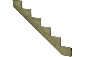 Vinuovo - Cosciale Legno- 6 Gradini, Supporto per Scale Esterne