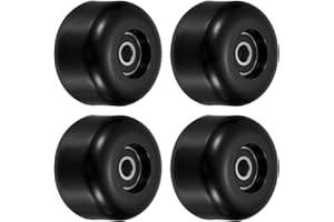 PATIKIL 54mm Patineta Rueda con Rodamientos ABEC-9, 4 Paquetes Calle Ruedas para Patinetas Crucero Rueda Repuesto 85A, Negro